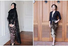 Kebaya Wisuda Modern Warna Hitam