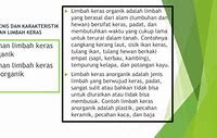 Salah Satu Karakteristik Dari Limbah Keras Anorganik Adalah